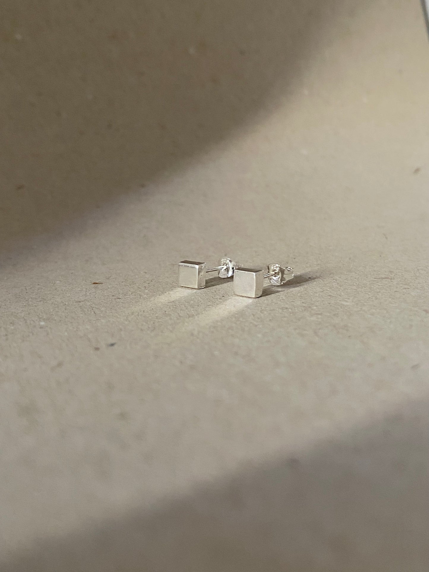 Smooth Square Studs - Maggie Alagna | Artisan Jewelry