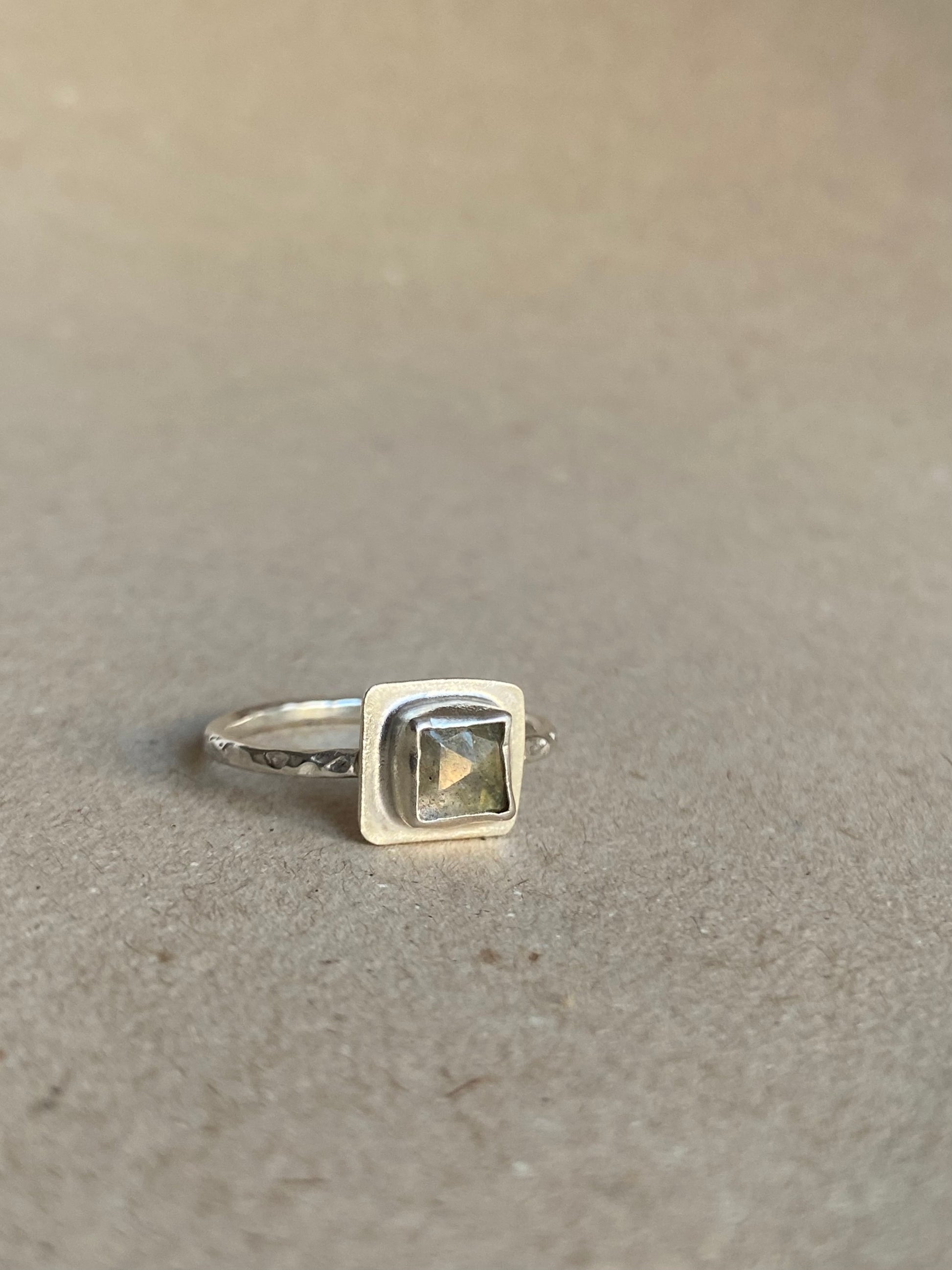 Squared Labradorite Ring - Maggie Alagna | Artisan Jewelry