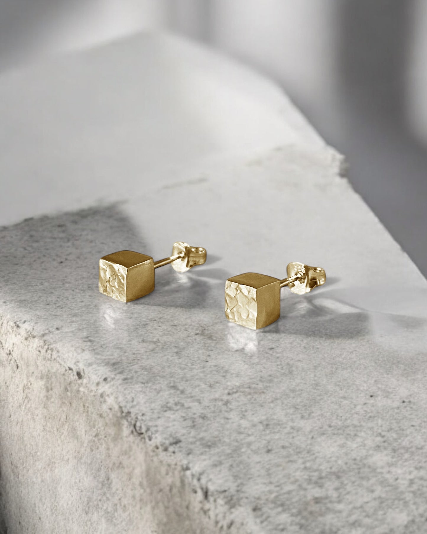 Gold Cube Studs L