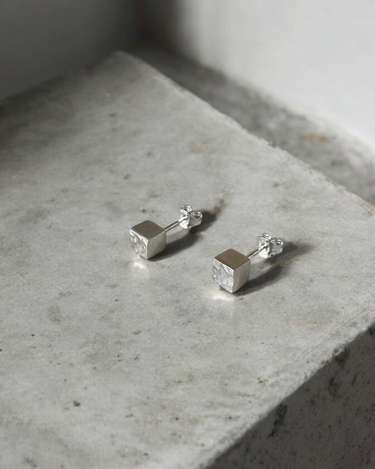 Silver Cube Studs M